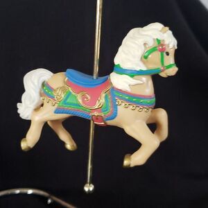 Vintage Avon Carousel Ornament Gallant Steed in Original Box